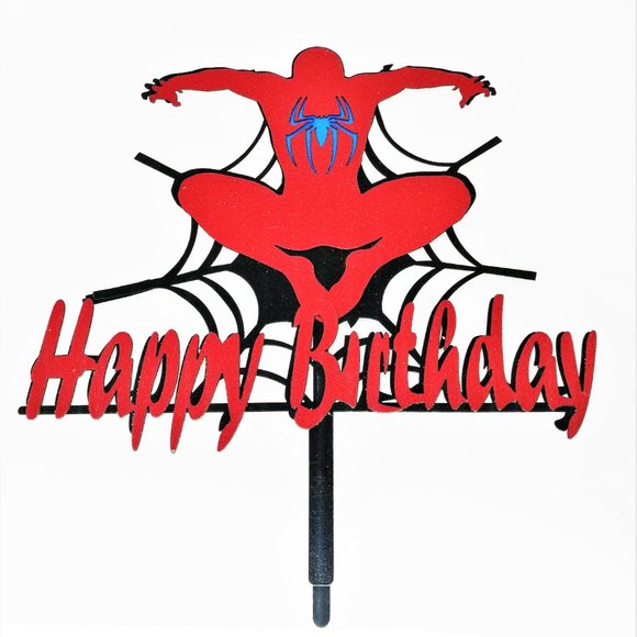 Happy Birthday 3D Layered Inspired by Spiderman - Picture 3 of 3